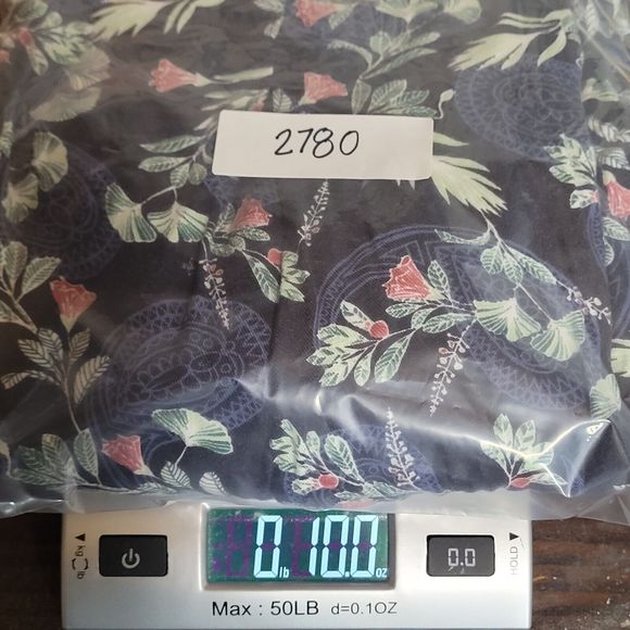 Ulla Popken Navy Floral Paisley Print Roll-Tab Sleeve Viscose Popover Blouse - Picture 14 of 14